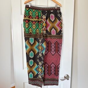 NWOT Farm Rio High Waist Viscose Pants with elastic waist and pockets! Sz L